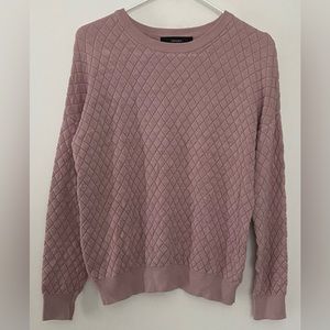 Quilted Pink Mauve Sweater